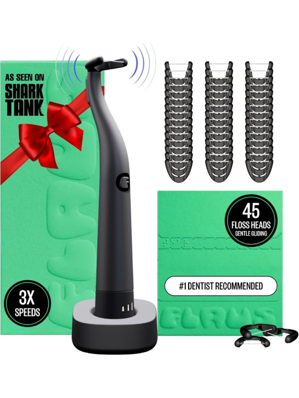 Gentle Glide Electric Flosser - Effective Dental Plaque Remover for Healthy